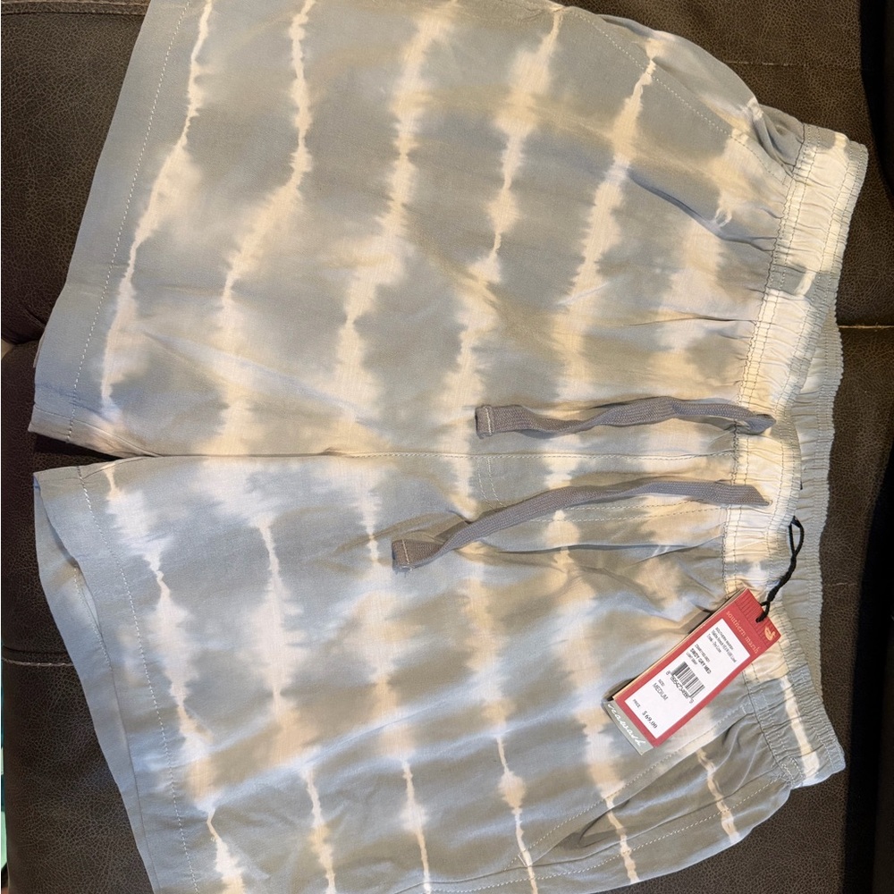 Southern Marsh Tie-Dye Athletic Shorts - Gray and Cream